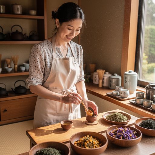 季節のおすすめ紅茶を楽しむカップとソーサー