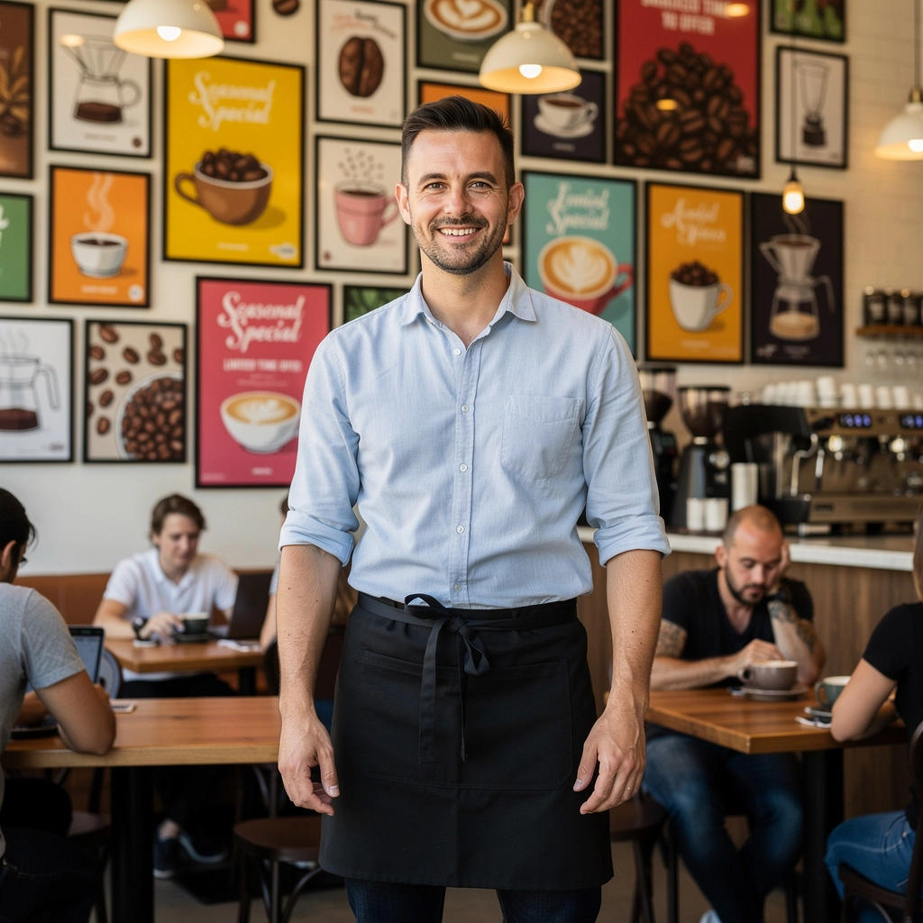 丁寧に淹れられたコーヒーが湯気を立てている様子